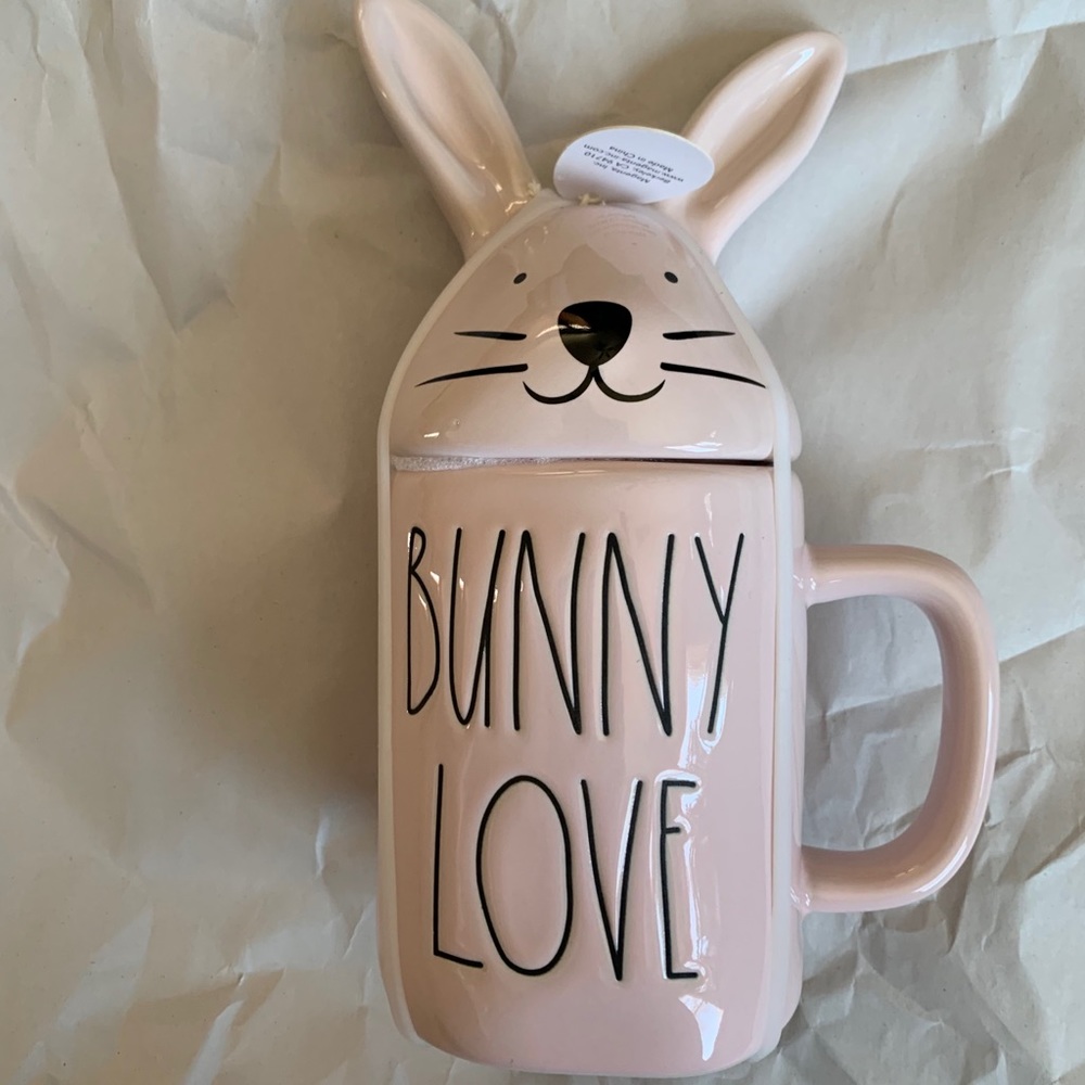 Rae Dunn “Bunny Love” Mug With Topper